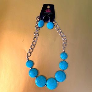 Paparazzi necklace & earring set